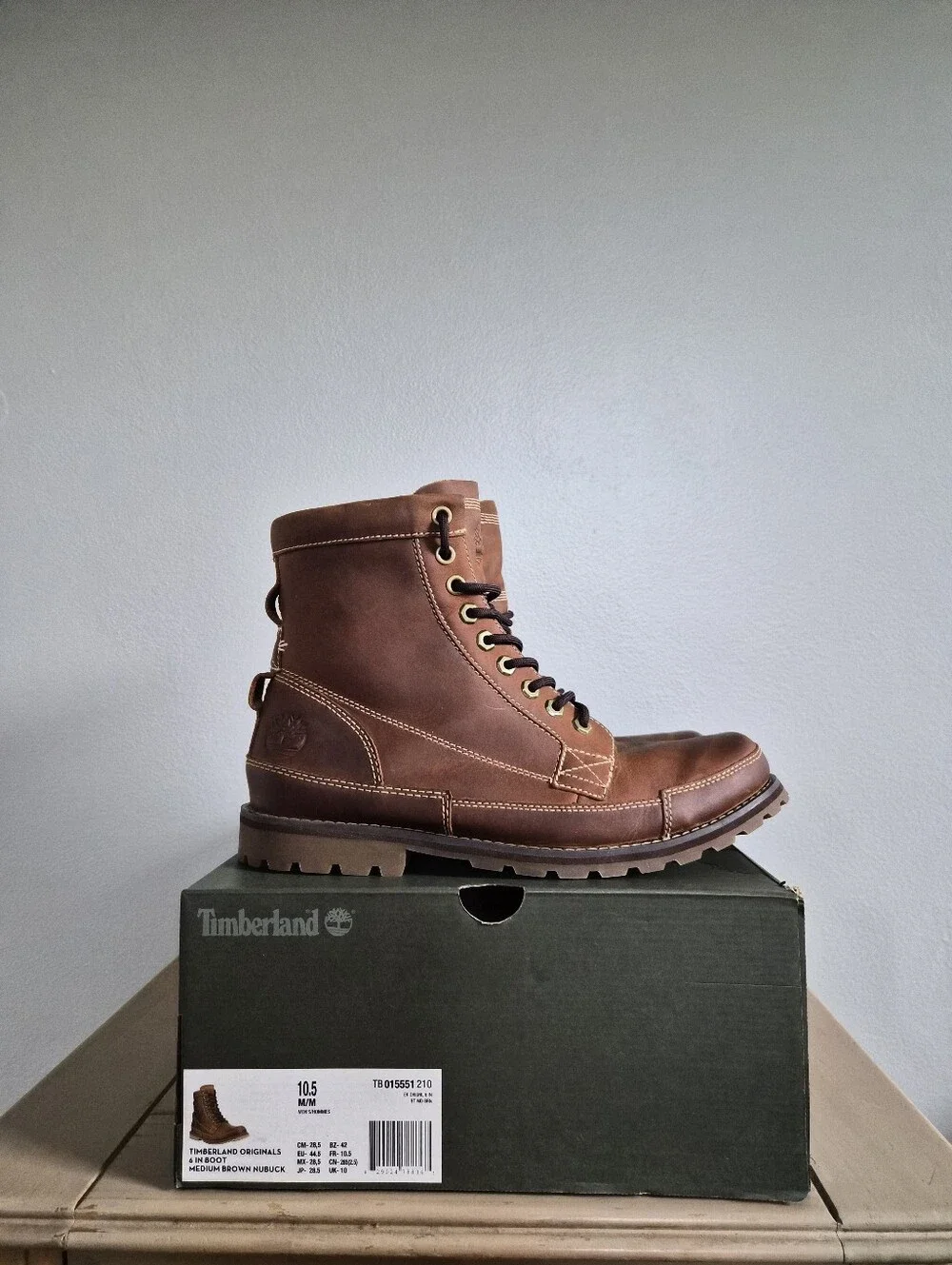 Men's Brown Lace-Up Work Boots